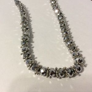 ✨Silver Tone Drop Beaded Statement Necklace✨